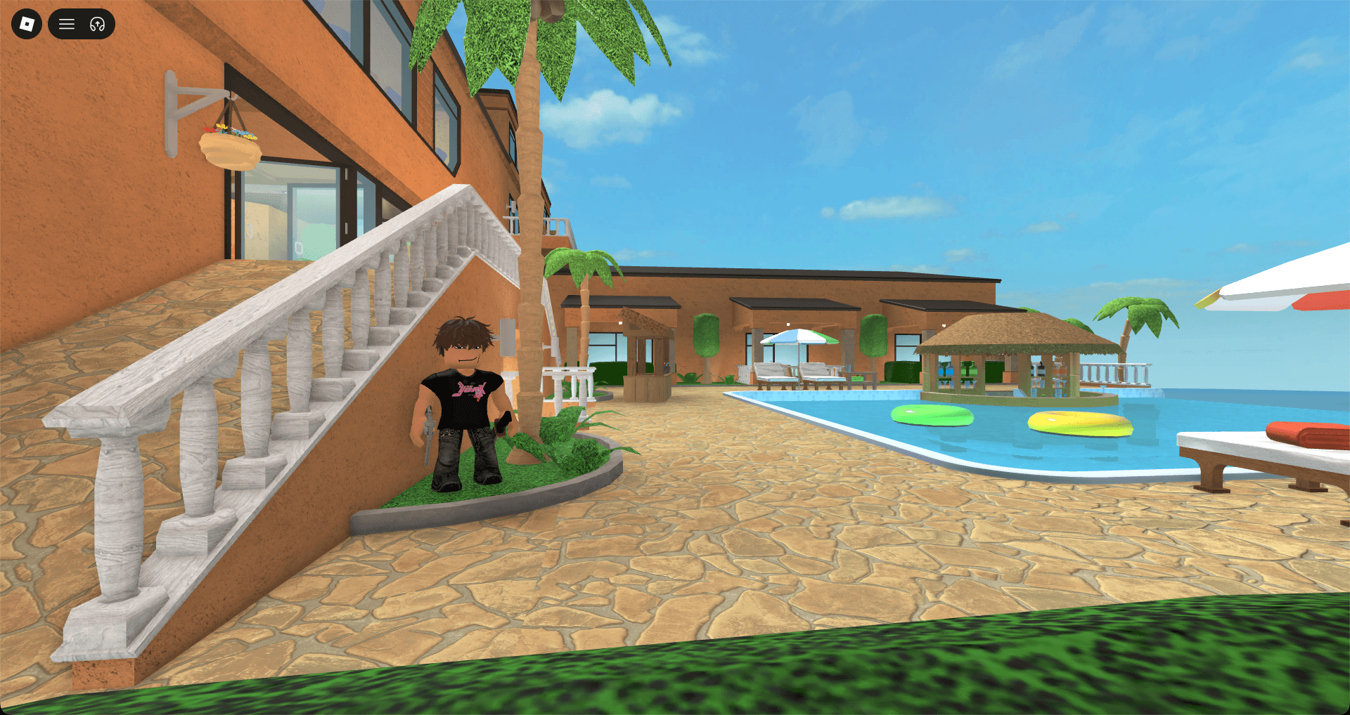 The same Roblox scene without PrismShade